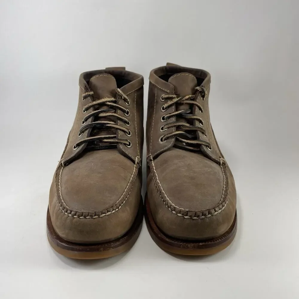 L.L. Bean Jackman Ranger Leather Moc Toe Ankle Chukka Boots Mens Size 10 D
